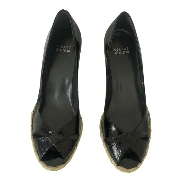 Stuart Weitzman Peep Toe Wedge Espadrilles - Picture 3 of 7